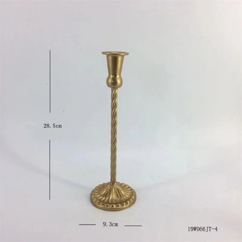 Single Headed Metal Candlestick Romantic Wedding Decorations Iron Art Candle Holders Living Room Candlelight Dinner Decoration