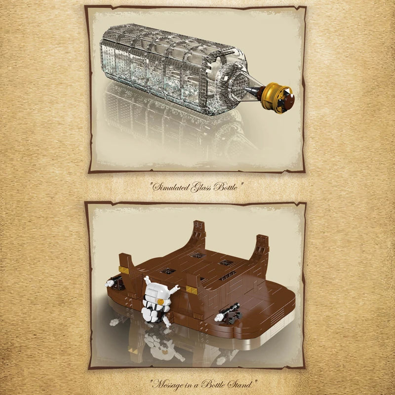 Mould King 10067 Pirate Ship Building Block - Flying Dutchman in Bottle Set Kids Gift | AlluCanFind