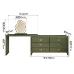 Nordic Storage Dresser Bedroom Modern 6 Drawer European Dresser Girls Luxury Green Toaletka Z Lustrem Do Sypialni Home Furniture