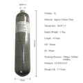 Acecare 4500Psi 300Bar 30Mpa 2L Carbon Fiber Cylinder HPA Air Tank Mini Scuba Diving Tank for firefighting Diving M18*1.5