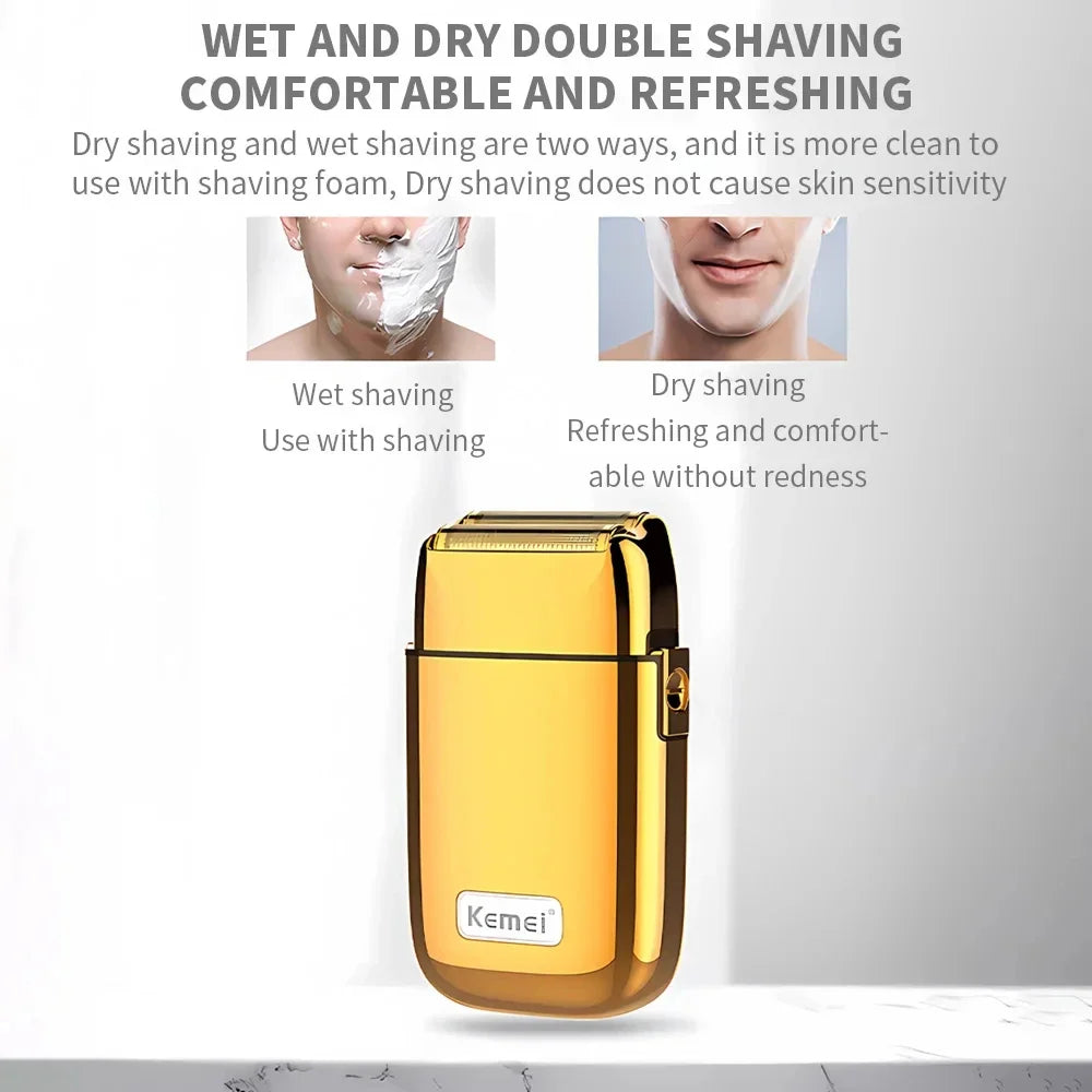 Kemei Tx1 Rechargeable Metal Housing Electric Shaver For Men Hair Beard Electric Razor Bald Head Shaving Machine Barber Tool