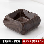 European-style Marble Texture Ashtray Creative Ceramic Ashtray Anti-flying Ash Office Living Room Modern Desktop Decoration