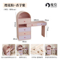 chest dresser integrated end of bed corner storage retractable dressing table bedroom pink dressing table