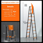 Thickened carbon steel telescopic ladder Multifunctional herringbone ladder Bamboo ladder Lifting  folding engineering staircase
