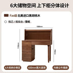 FG11Black walnut dresser bedroom log Japanese multifunctional solid wood makeup table