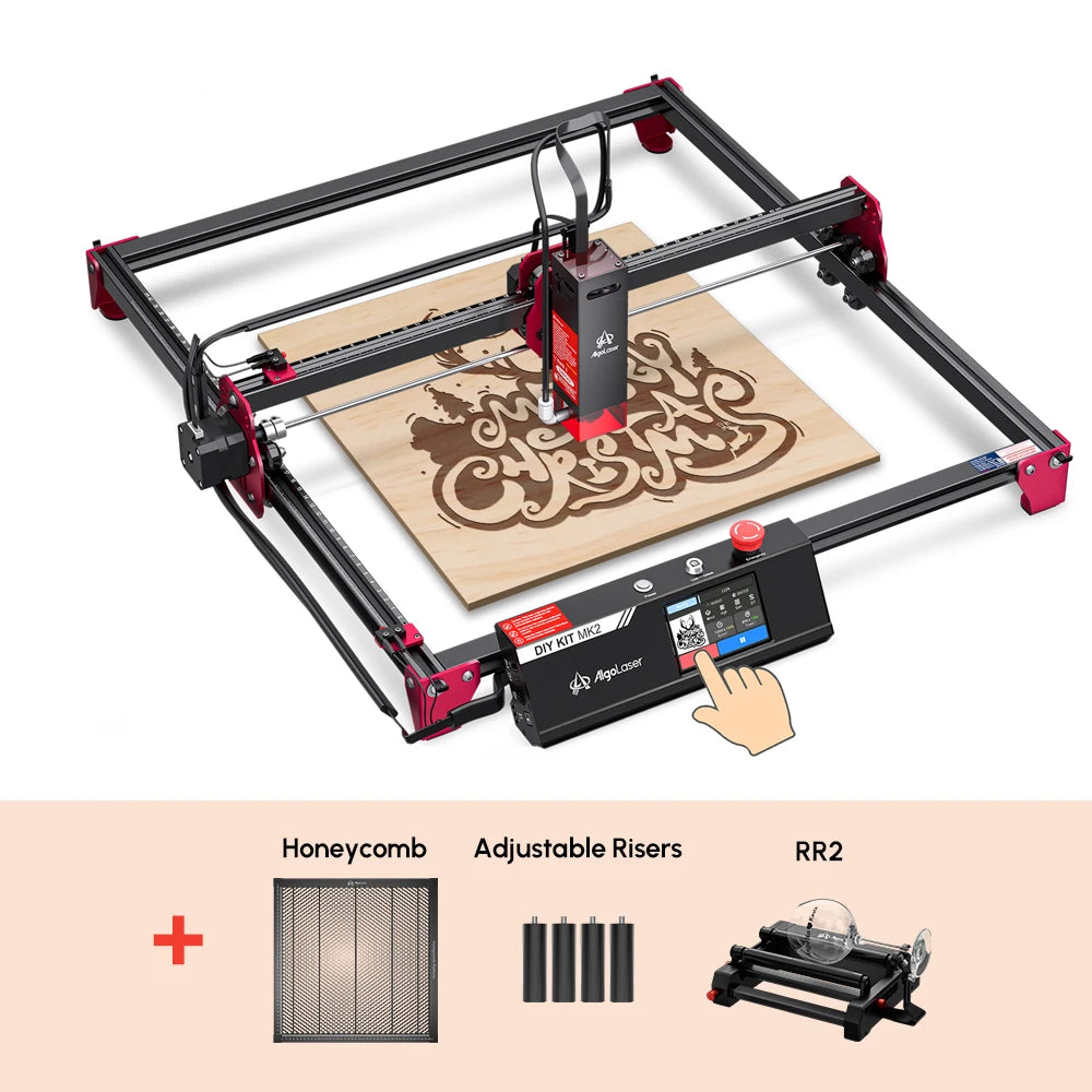 AlgoLaser DIY KIT MK2 10W for New Beginner Wood Engraving Mini Machine for DIY Crafting Glass Leather Engraving Area 400X435MM