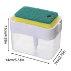 Kitchen Style Automatic Liquid Dispenser Dishwashing Brush Pot Tool Soap Dispenser with Press Cleaning Pot Brush