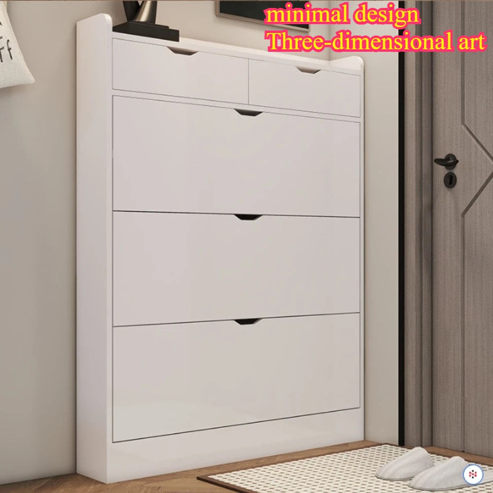 Simple Flip Bucket Shoe Cabinet Entrance Ultra-thin Shoe Cabinet Large Capacity Simple Storage Rack Indoor Shoe Storage Cabinet