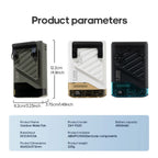 Mini 4000mAh Travel Wearable Waist Fan 5 Wind Speed Camping Outdoor Po