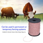 200/500M Roll Electric Fence Rope Polywire with Steel Poly Rope for Horse Animal Fencing Ultra Low Resistance Wire and Accessory