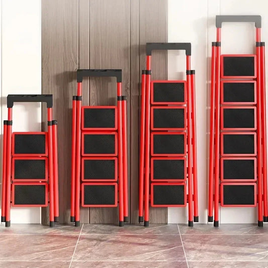 Home ladder stool folding zigzag ladder anti slip pedal ladder indoor