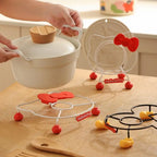 Hello Kitty Storage Rack Cute Multifunctional Plate Storage Rack Kitchen Sitting Style Pot Holder