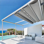 Outdoor Aluminium Folding Courtyards Terrace Outside 3X6M Pavilion Eaves Tents Gazebo Pergola Sunroom Door Awning Gazebos
