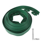 16.4ft Flexible Plastic Lawn Edging with Ground Anchors Garden Grass Lawn Edge Border Fence Path Outdoor Garden Decor