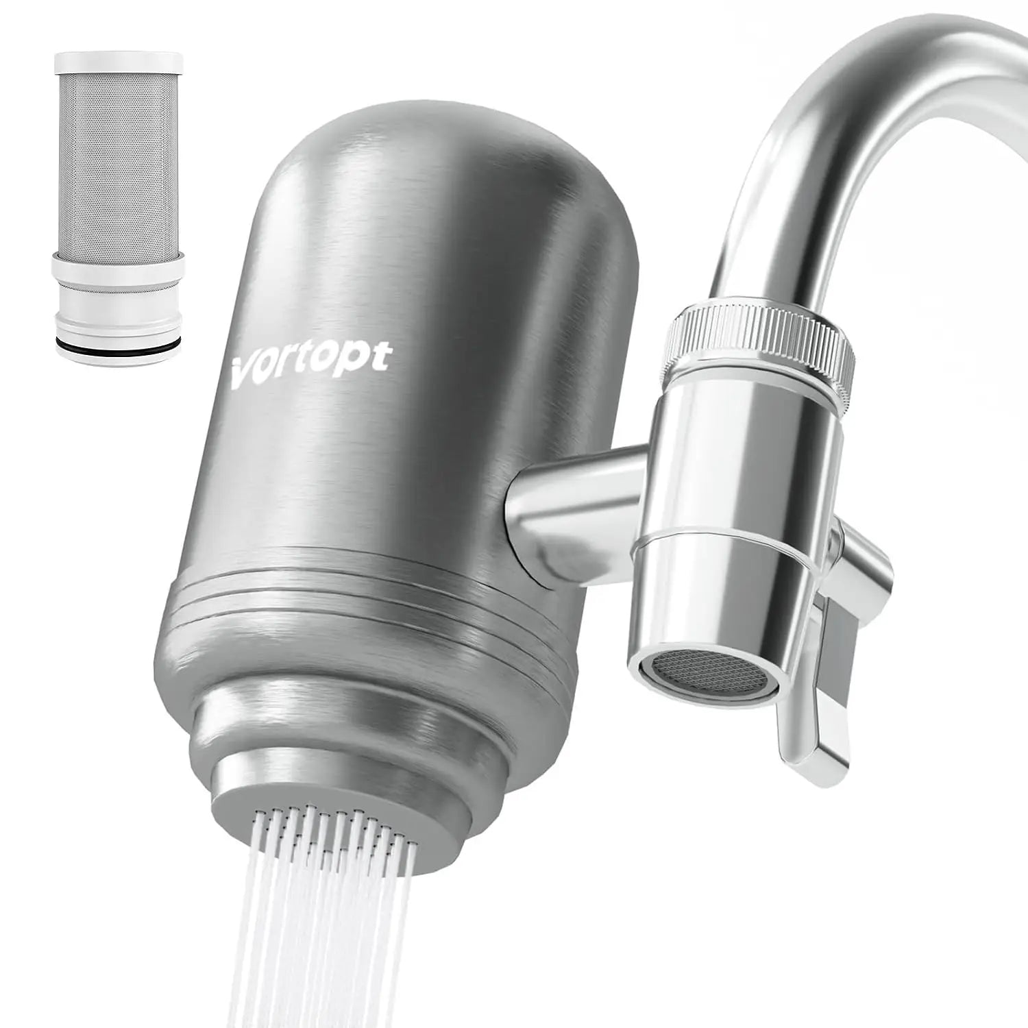Vortopt Stainless Steel Faucet Drinking Water Filter for Kitchen Accessories Tap Filtro Water Filtration Purifier 500 Gallons