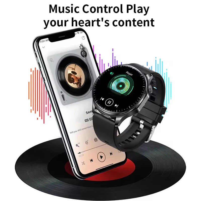 TWS 3-in-1 Smart Watch AMOLED 1.43" - Bluetooth Call, Built-in Earbuds, Fitness Tracker & Music Control