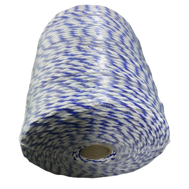 200/400M Portable Electric Fence Rope Polywire with Steel for Horse Farm Animals Fencing Ultra Low Resistance Poly Wire 6 strand