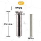 20*2.5inch stainless steel water filter housing water filtration pre f