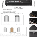 NEW 220V/110V electric vacuum sealant packaging machine, with vacuum bag link household food fresh black vacuum sealing machine