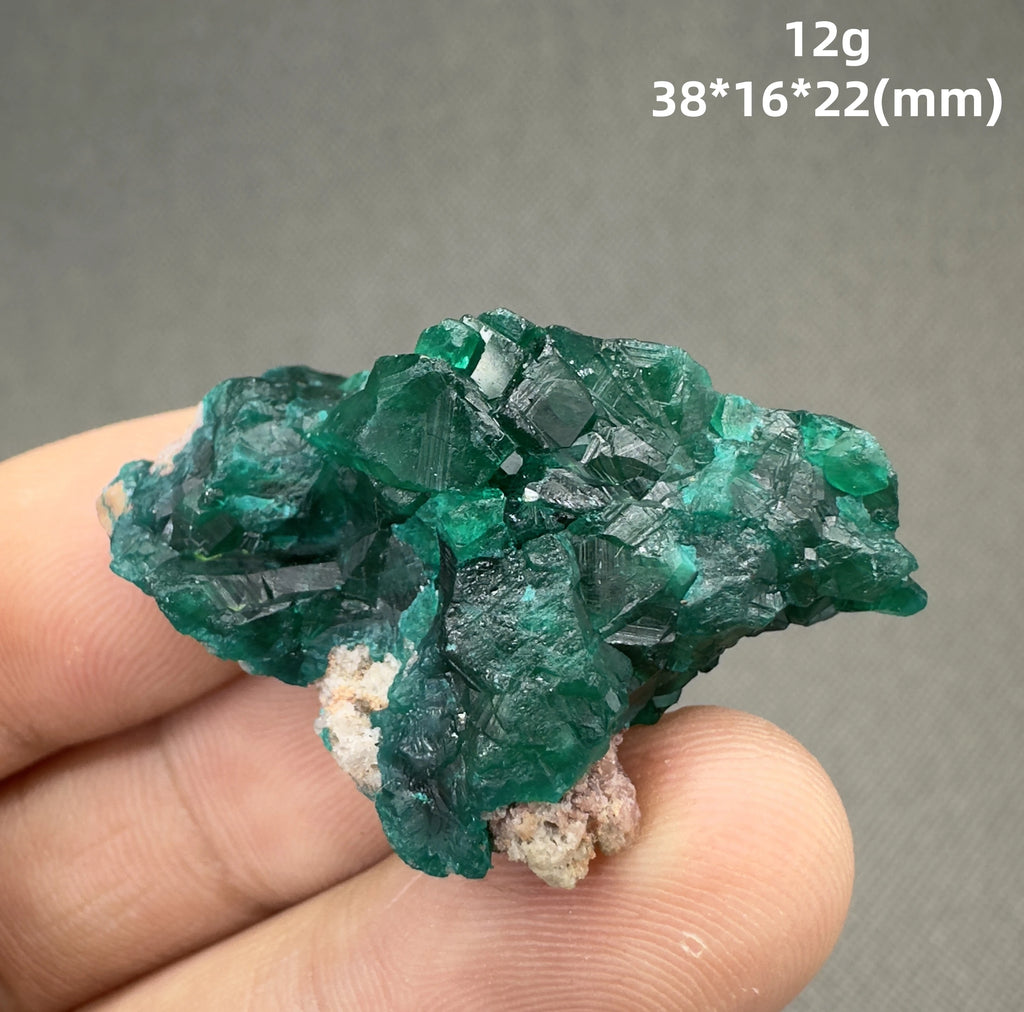 Natural Congo green Dioptase Mineral specimen + healing quartz crystals and stones rock gemstone