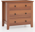 Small 3-Drawer Dresser for Bedroom - 28.5” x 18” x 26” Wide Chest of Drawers, Modern Large Nightstand, Storage Cabinet,