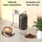 TINSOL 1800mAh Electric Coffee Bean Grinder 40 Speed External Adjustable Home Rechargeable Grinder Convenient Home Coffee Maker