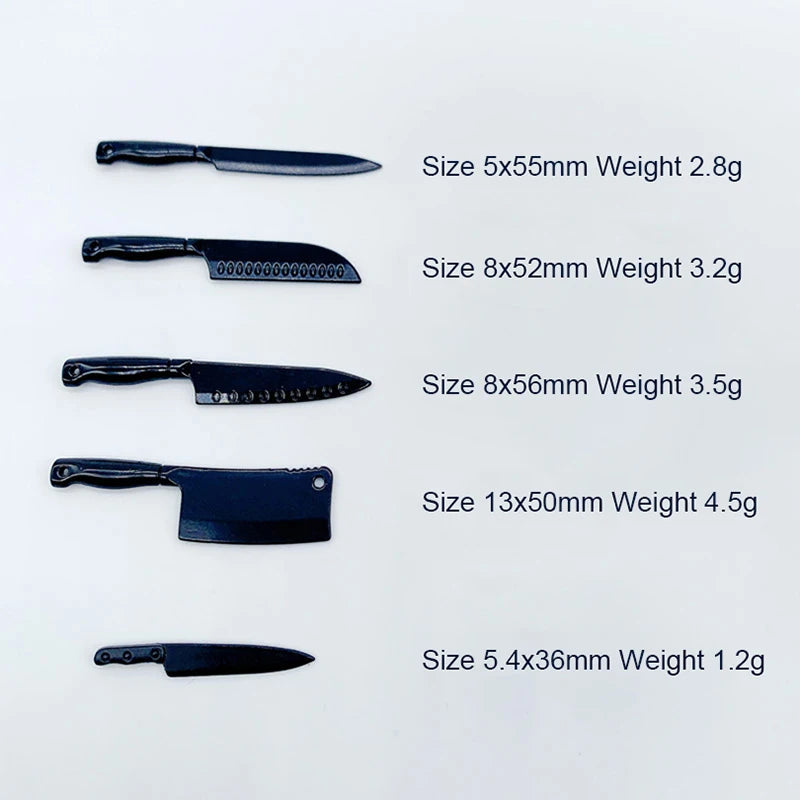 **1pc new 1/12Dollhouse Mini Knives Model Dollhouse Kitchen Cooking Utensils Accessories Children's Pretend Play Toys"