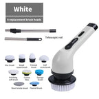 Wireless Home Kitchen and Bathroom Multifunctional Long Short Dual Use Handheld Brush with Multiple Brush Heads Cleaning Tool