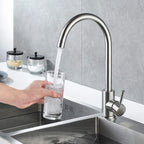 304 Stainless Steel Kitchen Sink Faucet Flexible Hot Cold Water Mixer Single Handle Pull Out Sink Faucet Deck Mounted Water Taps