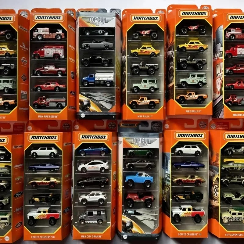 [Genuine]Matchbox Original Five Car Set Die Casting Alloy Toy Model Track Car Collection Decoration Surprise Gifts Play Vehicles