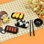 Decorative Toy 1:6 Dinner Plate, Bowl, Chopsticks, Tray for Dollhouse Kitchen: Miniature Model Set