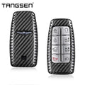 Carbon Fiber Car Key Case Cover Compatible For Genesis G70 G80 G90 GV70 GV80 GV90 Smart Remote Shell Auto
