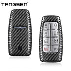 Carbon Fiber Car Key Case Cover Compatible For Genesis G70 G80 G90 GV70 GV80 GV90 Smart Remote Shell Auto