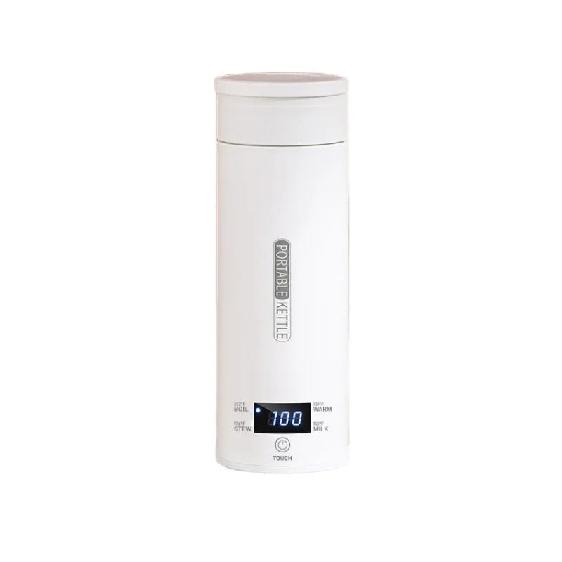 500ML Electric Kettles Portable Tea Coffee Kettle Travel Boil Water Thermal Cup Anti-Scald Water Bottle English Menu