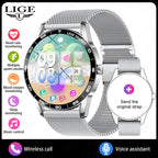LIGE New Smartwatch Women Men 1.38-inch Smart Watch Message Notification iOS Android Smartwatches Fitness Bluetooth Call Watches