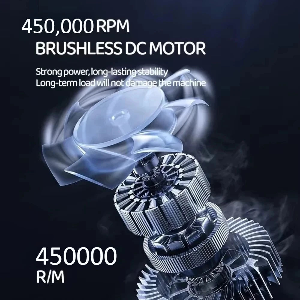 X6 Violent Fan 450000RPM Brushless Turbo Jet Blower Powerful Air Blower  Vacuum Dust Cleaner Type-C Charging Strong Winds 53m/s