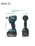 Makita DTD172 Wireless Drills Charging Drill Brushless Driver 18V Electric Screwdriver Impact Hand Electric Drill Electric Tool