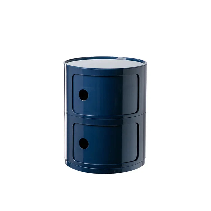 Creative Bedroom Bedside Table Modern Minimalist Round Storage Small Cabinet Large Capacity Plastic Side Cabinet