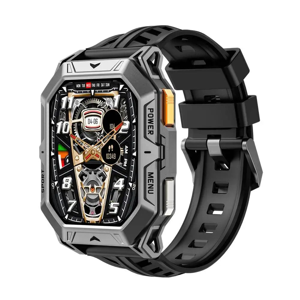 Men's Rugged Smart Watch 2.13" AMOLED HD Touch Screen Heart Rate Monitor 10M Waterproof 1000mAh Compass Outdoor Sports Watch