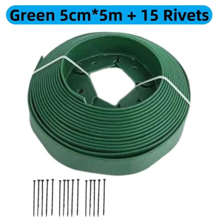 5/10M Fixed Garden Barrier Lawn Grass Plastic Edging Border Landscape Edging Garden Edge Kit With Anchoring Spikes Easy Install