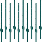 VEVOR Fence Post T-Post Heavy Duty Metal Fence Posts Sturdy Steel Fence Stakes for Garden Yard Lawn Farms & Outdoor Wire Fencing
