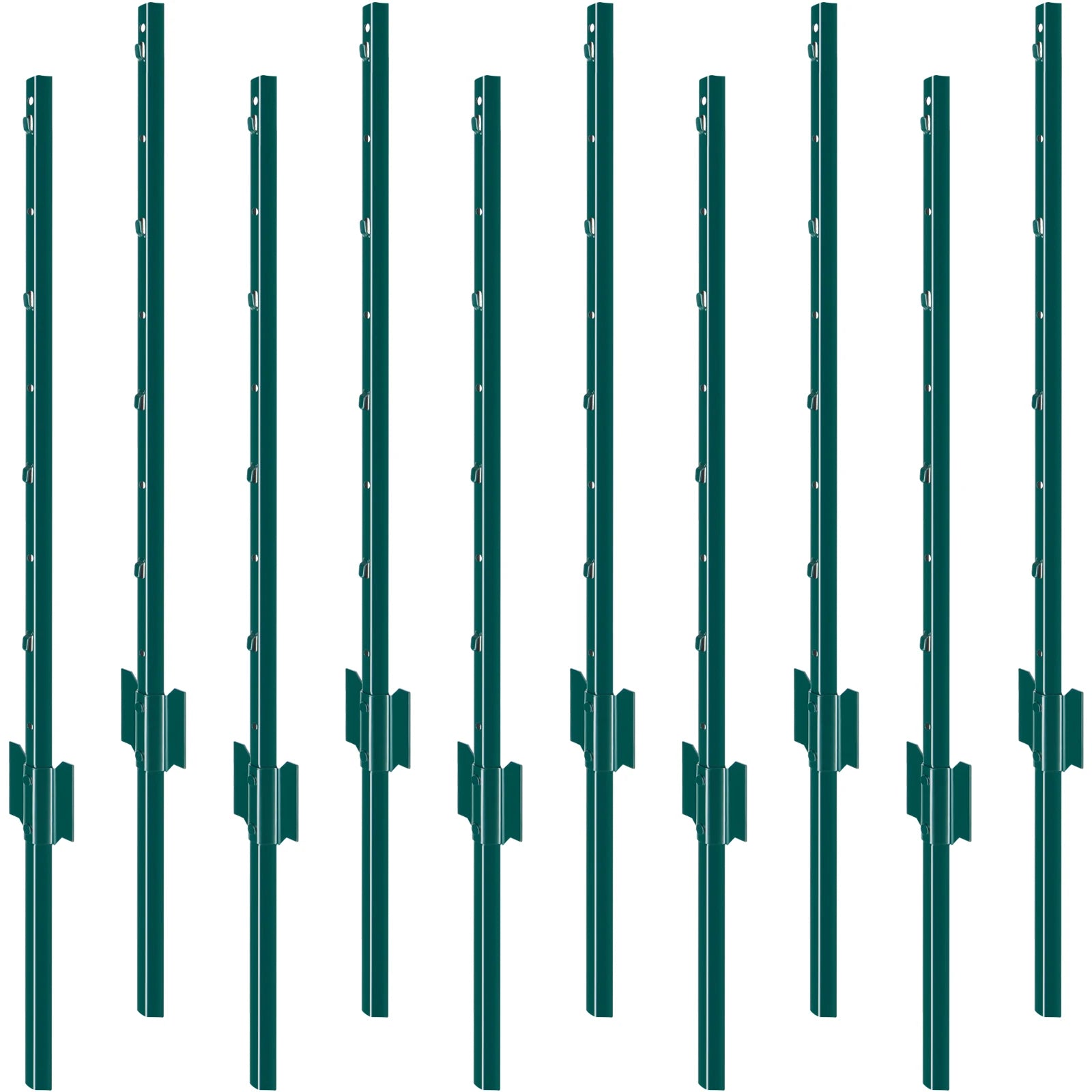 VEVOR Fence Post T-Post Heavy Duty Metal Fence Posts Sturdy Steel Fence Stakes for Garden Yard Lawn Farms & Outdoor Wire Fencing
