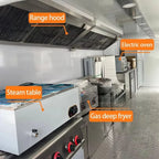 Customized Fully Equipped Food Trucks and Mobile Food Trucks: Commercial Kitchens with refrigerators, Stainless Steel counters