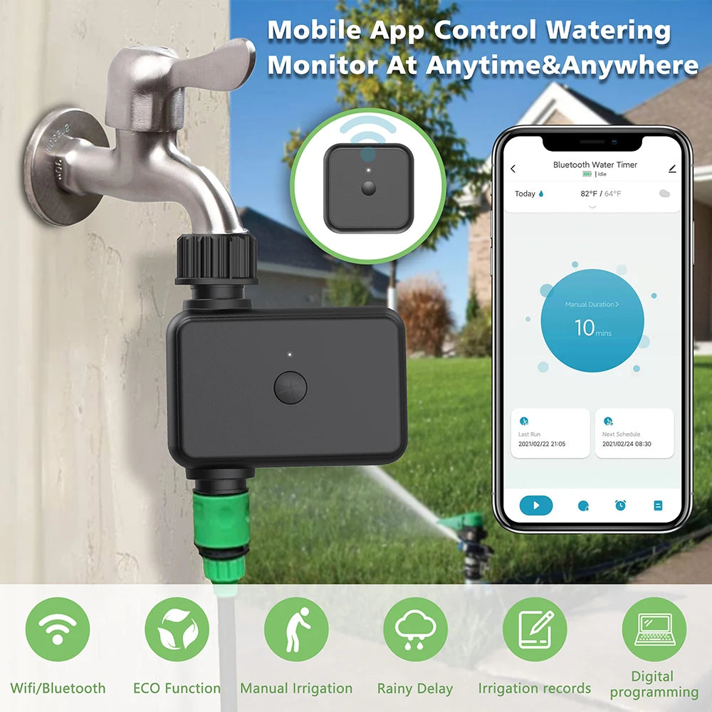 Smart Garden Watering Timer Wifi Automatic Drip Irrigation Controller Water Valve Garden Automatic Watering System