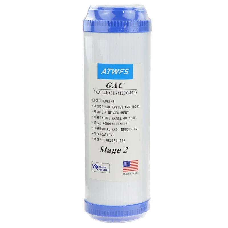 10 Inch Water Purifier Filter UDF Granular Activated Carbon Filter+PP