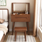 Luxury Wooden Dresser Makeup Cabinet Bedroom Mirrors Vanity Desk Dresser Drawer Nordic Princess Penteadeira Unique Furniture