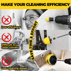Electric Scrubber Grill Brush Kit 2/3.5/4'' Power Cleaning Brush for Car Bathroom Floor, Tub Shower Grout Nylon Attachments