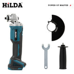 HILDA 125mm Brushless And Brushed Angle Grinder Cordless Grinding Machine Cutting Woodworking Power Tool For Makita 18V Battery