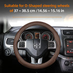 Suitable for Dodge Ultra-Thin Breathable Leather Steering Wheel Cover Suitable for Challenger Journey Charger Caliber Durango Ram 1500 Grand Caravan Dart Dakota Nitro Avenger Viper