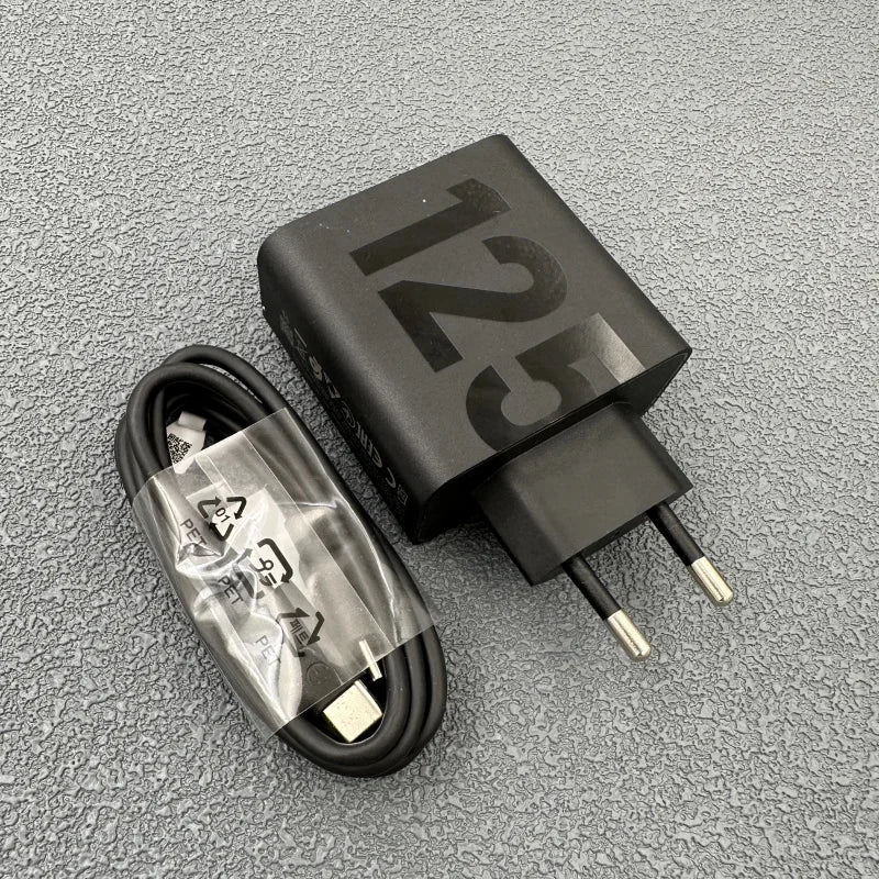 125W Fast PD Charger Adapter for Motorola Moto Fusion 60 edge 60 Pro 50 Neo 70 Ultra Razr 50 G85 G86 1M USB C to USB C PD Cable